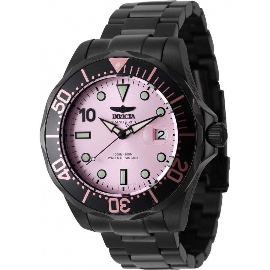 Invicta Pro Diver Automatic Pink Dial Men's Watch 47187 - The Watches Men & Co