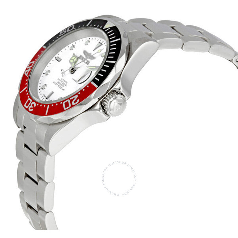 Reloj Invicta Pro Diver automático con esfera blanca y bisel de coque para hombre 9404