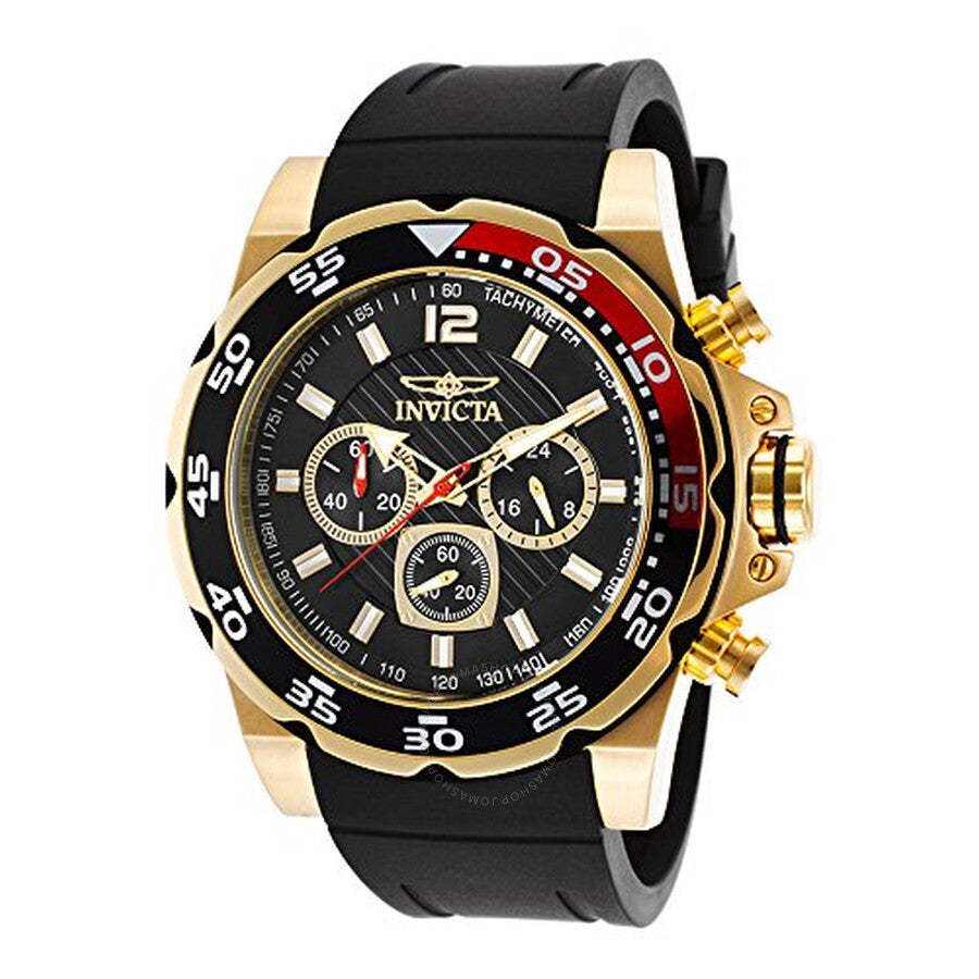 Invicta Pro Diver Chronograph Black Dial Black Coke Bezel Men's Watch 20027 - The Watches Men & Co
