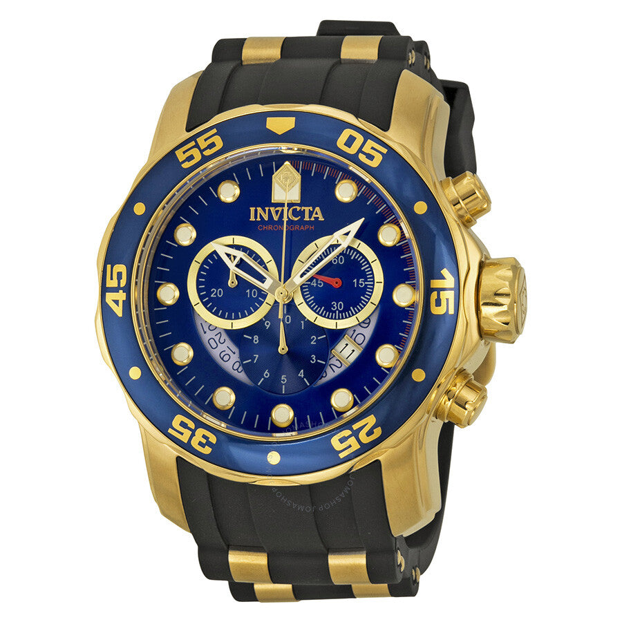 Reloj Invicta Pro Diver Chronograph Blue Dial Black Rubber para hombre 6983