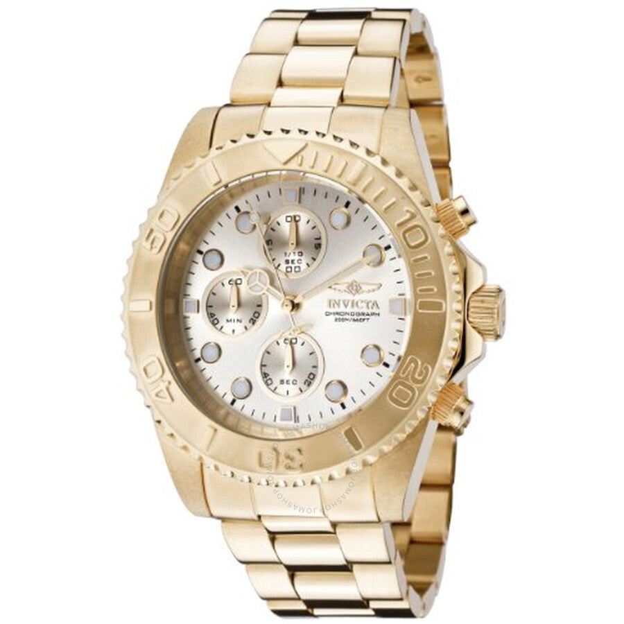 Invicta Pro Diver Chronograph Champagne Dial Men's Watch 1774 - The Watches Men & Co