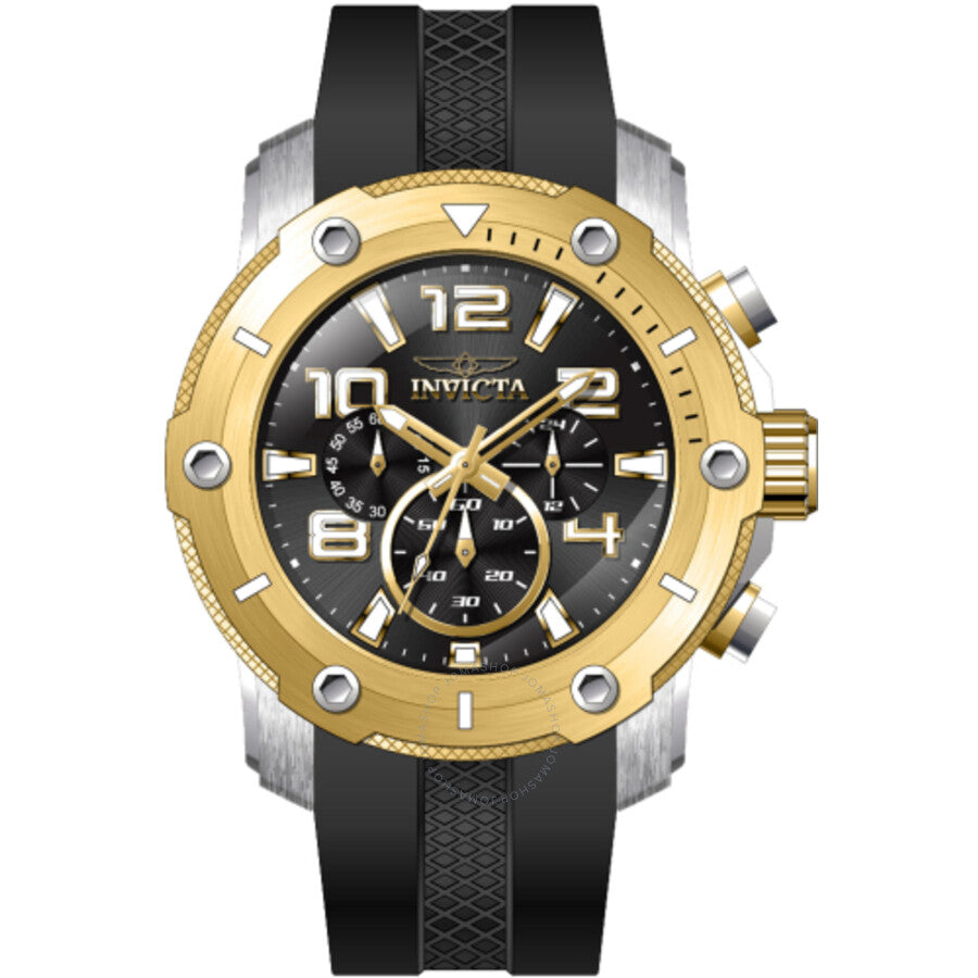 Invicta Pro Diver Chronograph GMT Quartz Black Dial Men's Watch 45738 - The Watches Men & Co