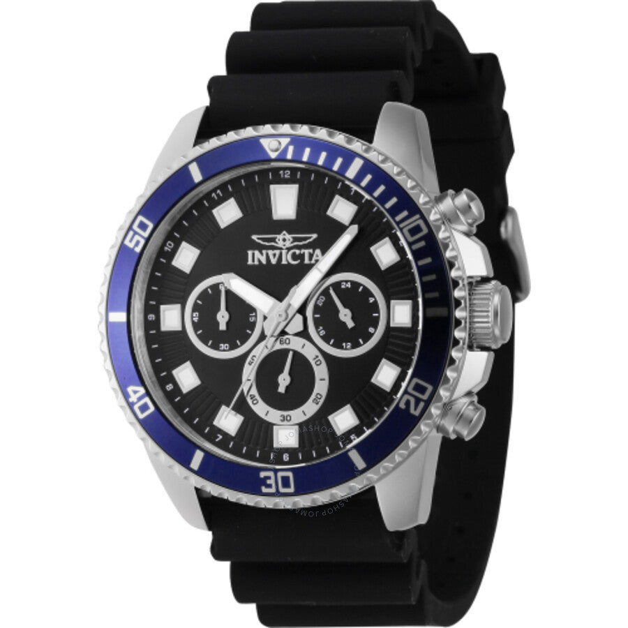 Invicta Pro Diver Chronograph GMT Quartz Black Dial Men's Watch 46118 - The Watches Men & Co