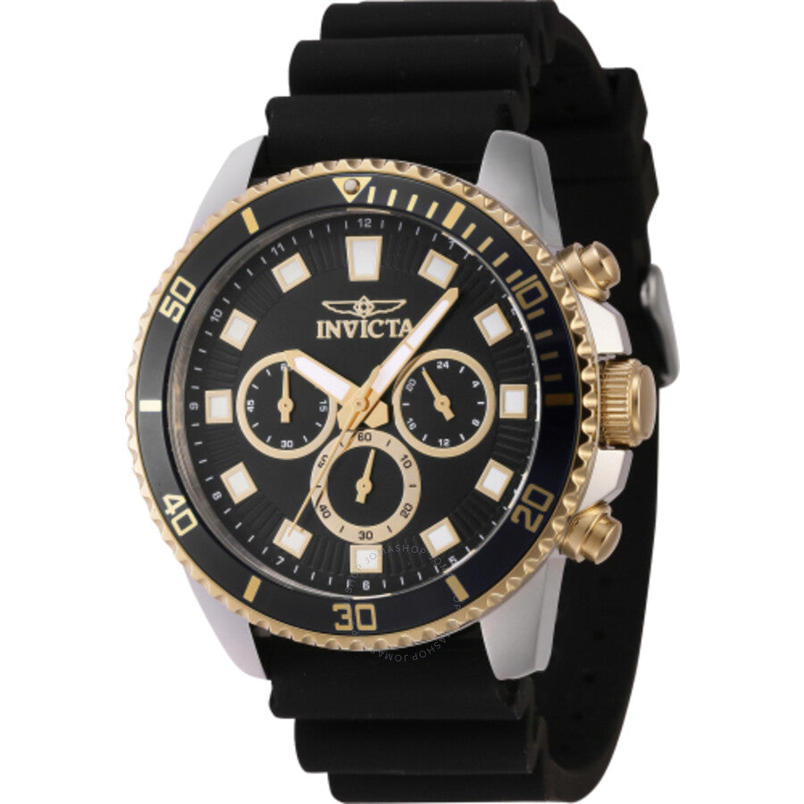 Invicta Pro Diver Chronograph GMT Quartz Black Dial Men's Watch 46120 - The Watches Men & Co