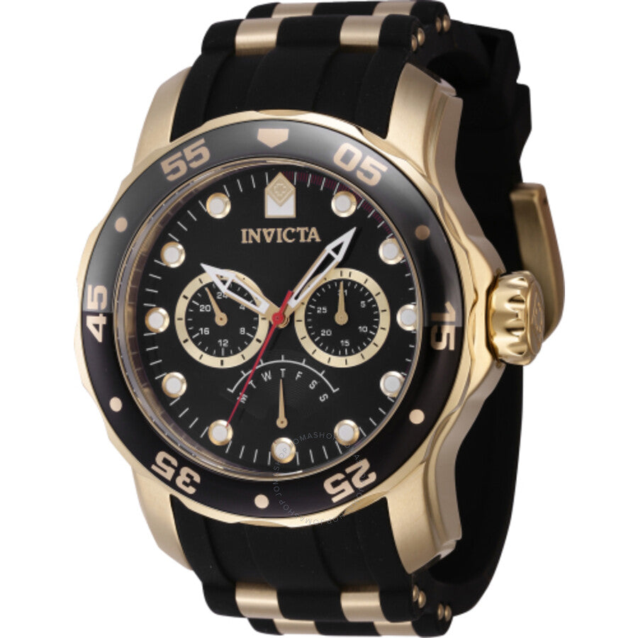 Invicta Pro Diver GMT Retrograde Quartz Black Dial Men's Watch 46964 - The Watches Men & Co