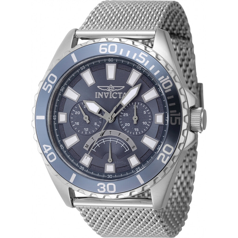 Invicta Pro Diver GMT Retrograde Quartz Blue Dial Men's Watch 46905 - The Watches Men & Co