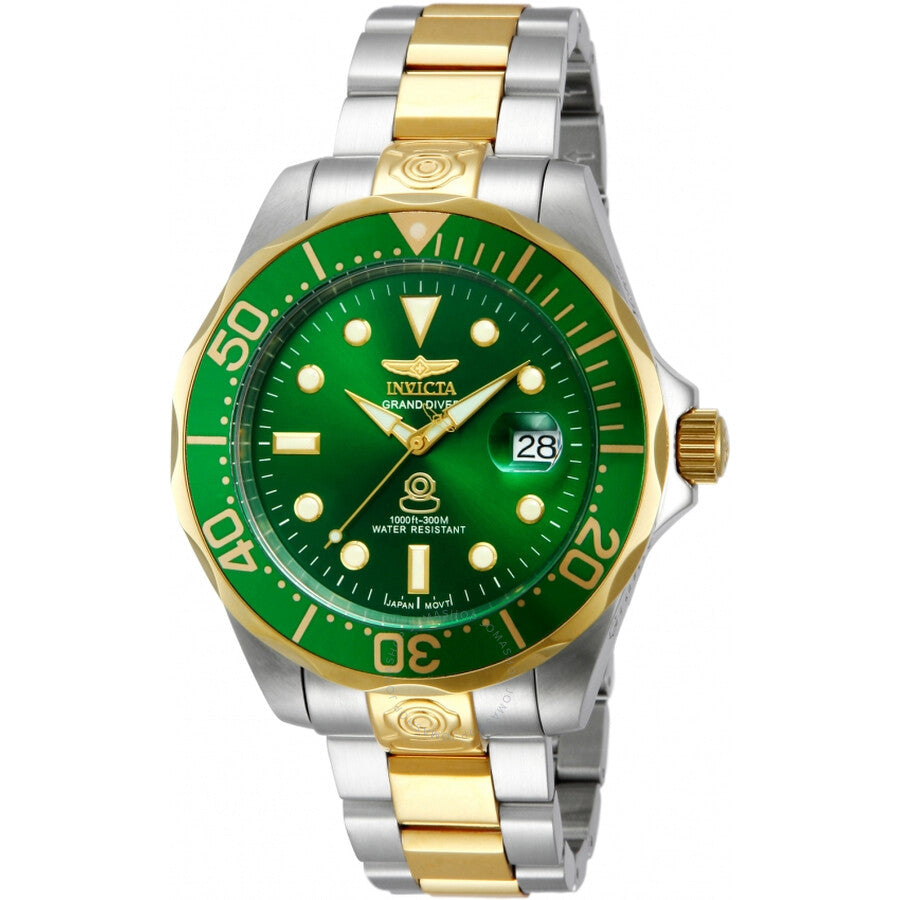 Invicta Pro Diver Green Dial Stainless Steel Men's Watch 13928 - The Watches Men & Co