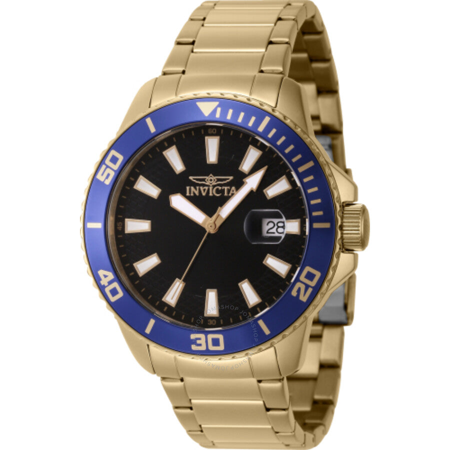 Invicta Pro Diver Quartz Date Black Dial Men's Watch 46068 - The Watches Men & Co