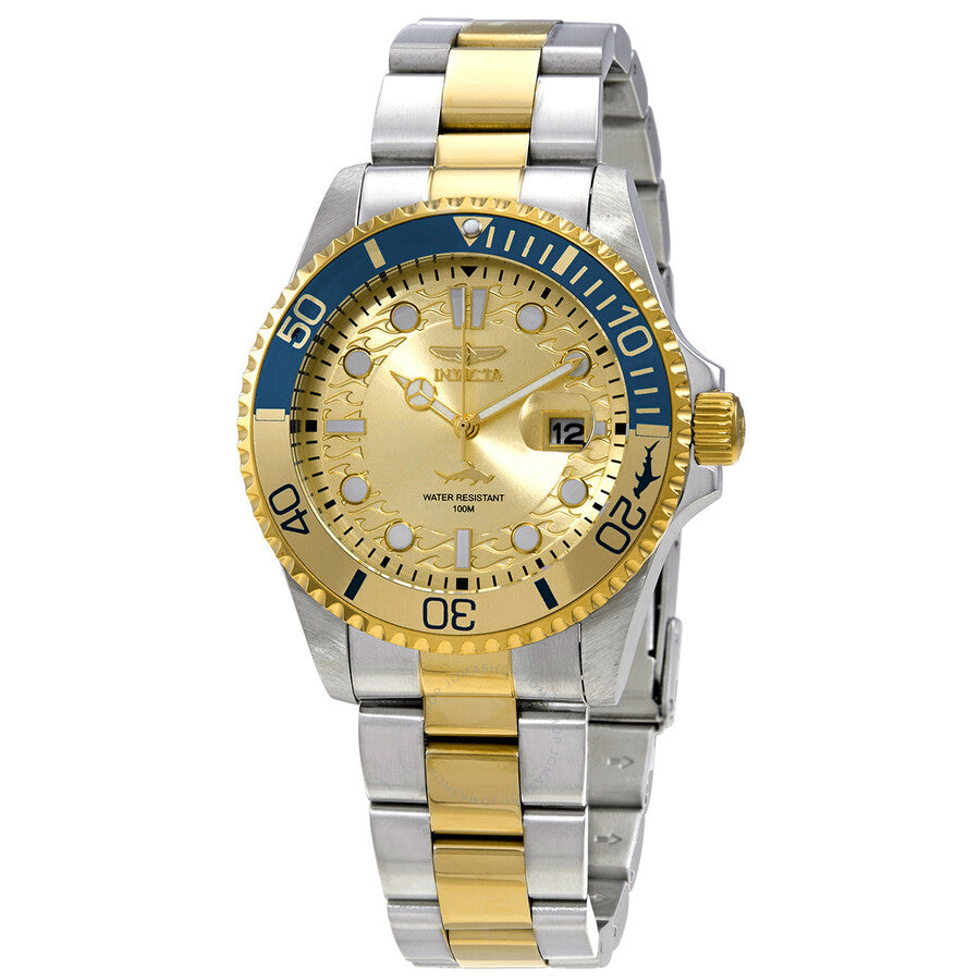 Reloj Invicta Pro Diver Cuarzo Esfera Dorada Bicolor Hombre 30948