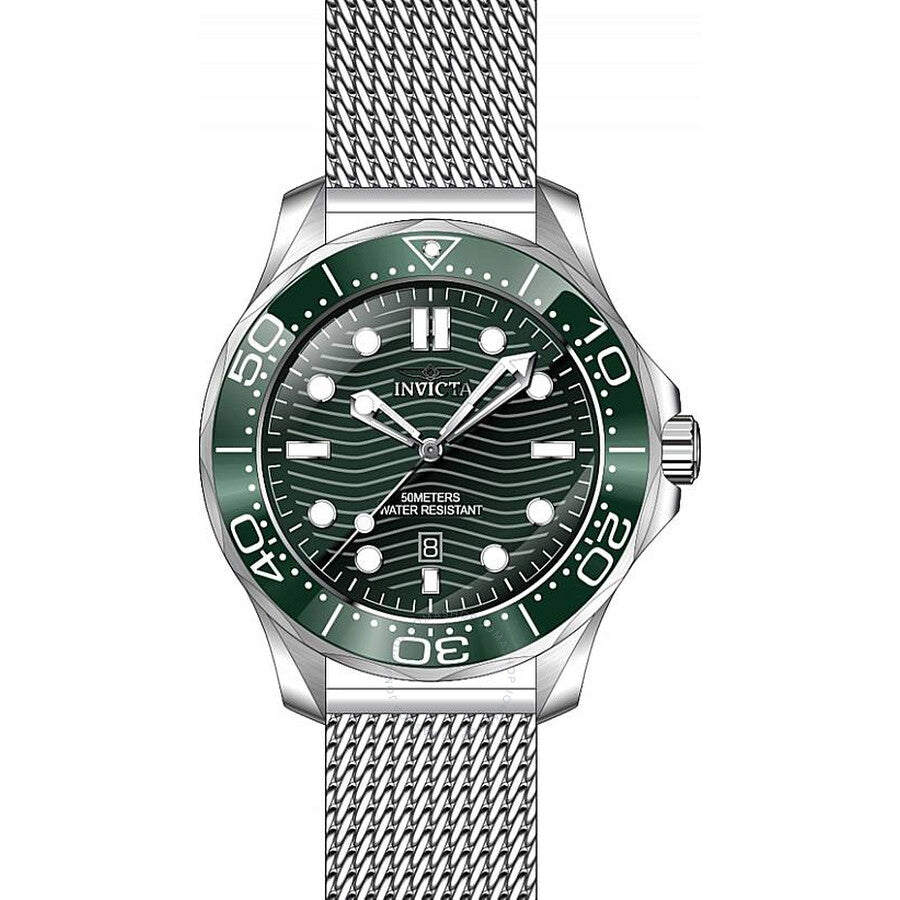Invicta Pro Diver Quartz Green Dial Men's Watch 45980 - The Watches Men & Co
