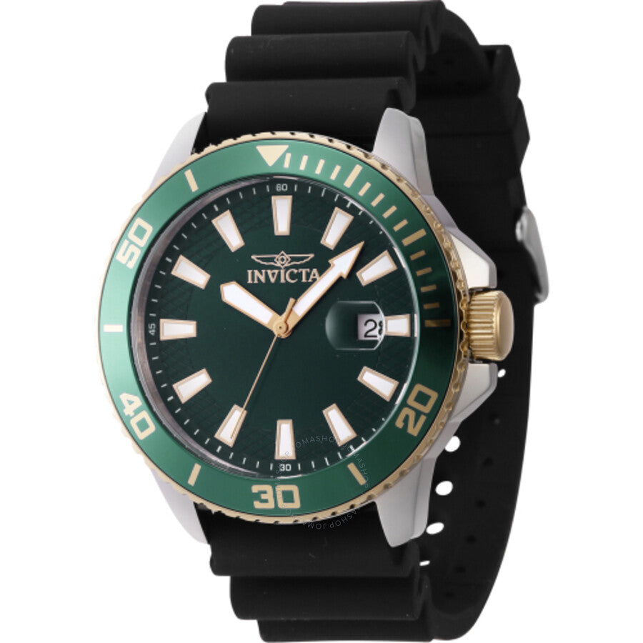 Invicta Pro Diver Quartz Green Dial Men's Watch 46093 - The Watches Men & Co