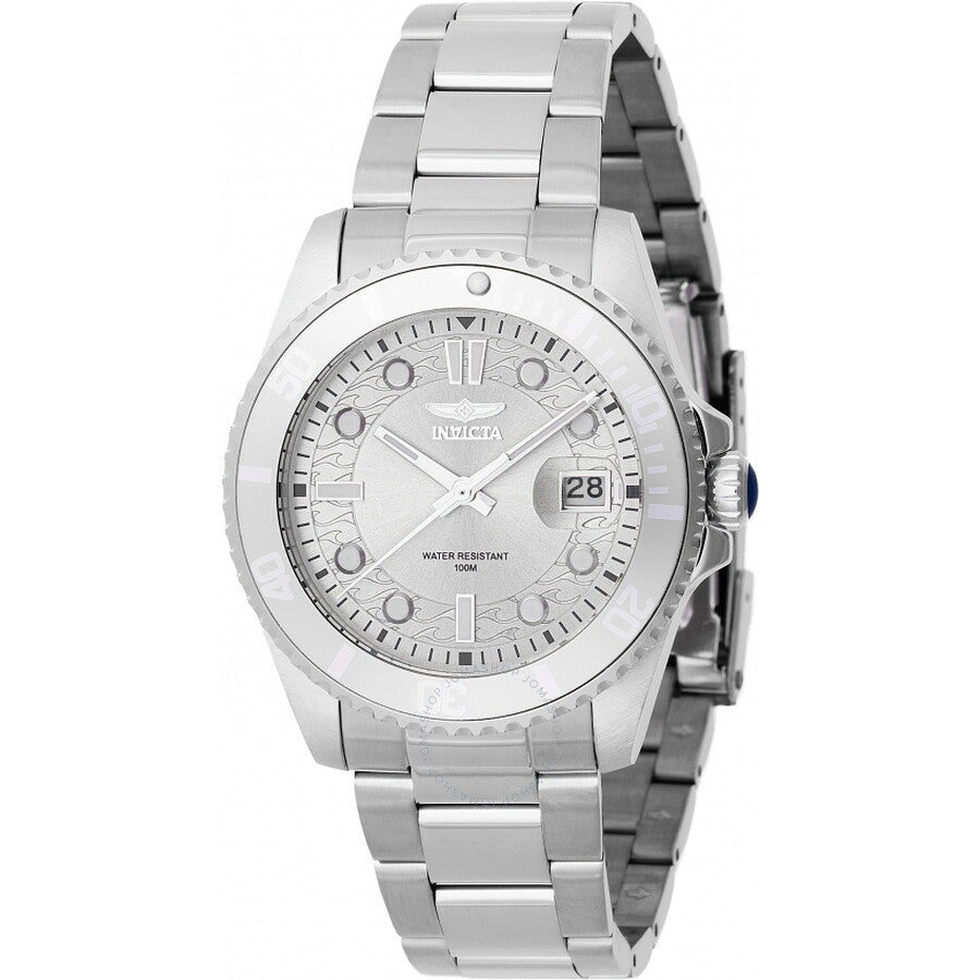 Invicta Pro Diver Quartz Silver Dial Ladies Watch 46687 - The Watches Men & Co