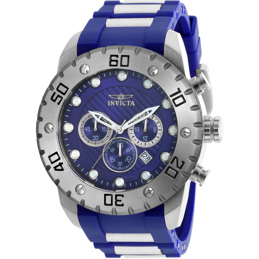 Invicta Pro Diver SCUBA Chronograph GMT Quartz Blue Dial Men's Watch 20277 - The Watches Men & Co