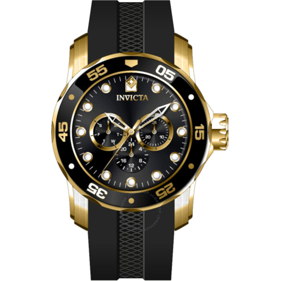 Invicta Pro Diver SCUBA GMT Quartz Black Dial Men's Watch 45720 - The Watches Men & Co