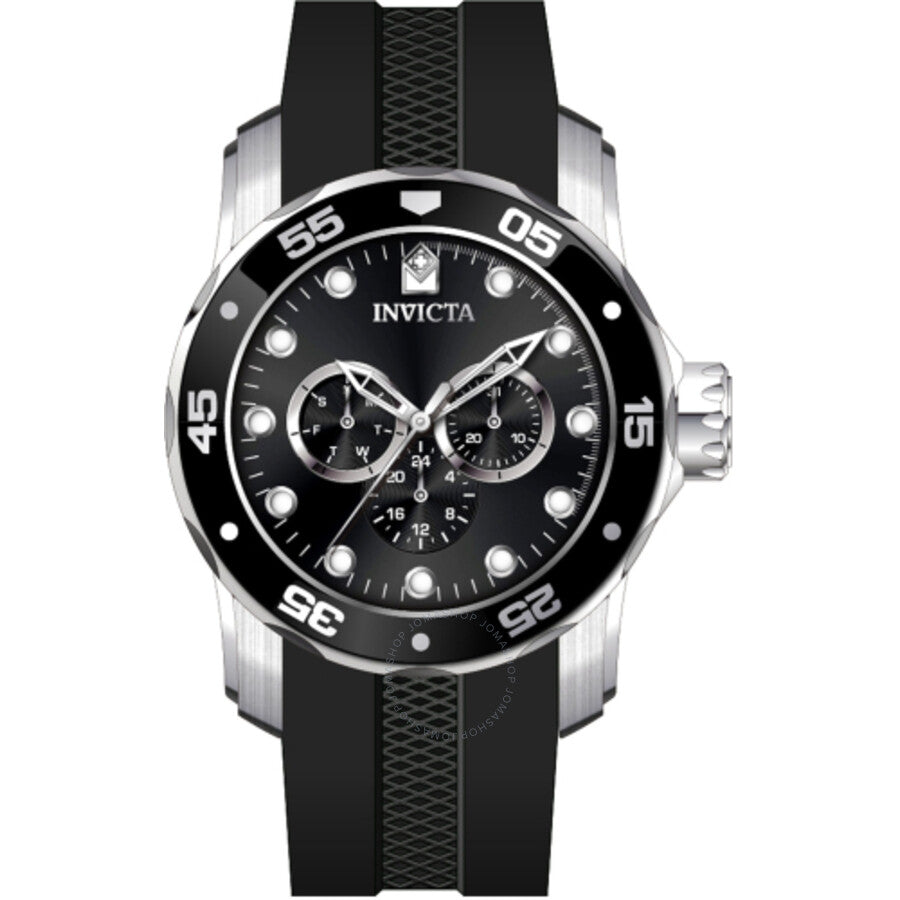 Invicta Pro Diver Scuba GMT Quartz Black Dial Men's Watch 45721 - The Watches Men & Co