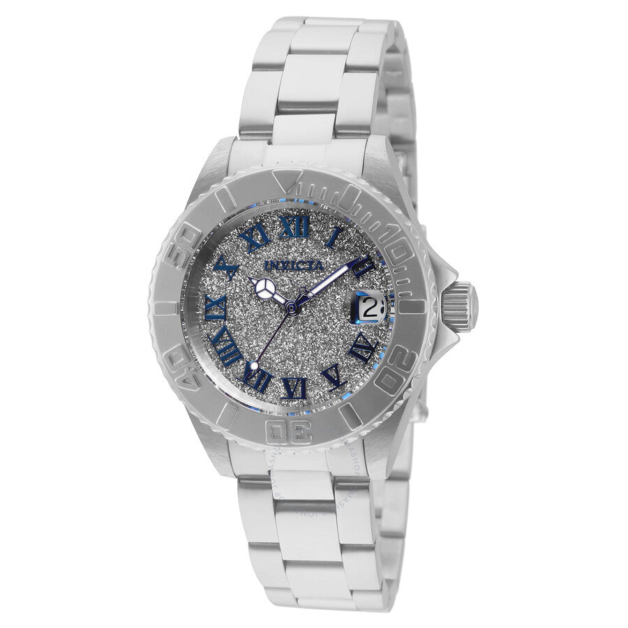 Invicta Quartz Silver Glitter Dial Ladies Watch 33360 - The Watches Men & Co