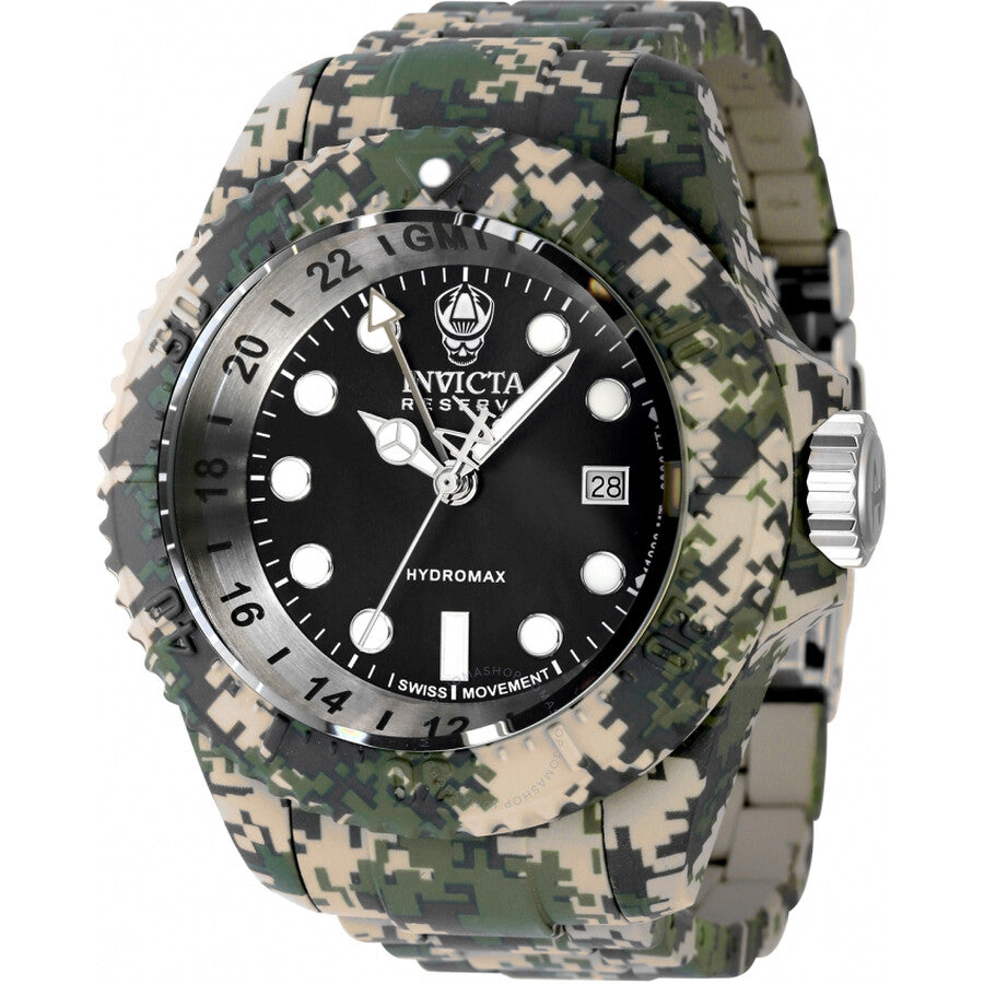 Invicta Reserve GMT Quartz Black Dial Men's Watch 40462 - The Watches Men & Co