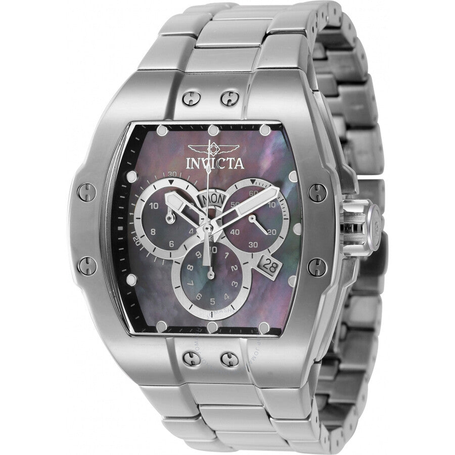 Invicta S1 Rally Chronograph Black Mother of Pearl Dial Men's Watch 45701 - The Watches Men & Co