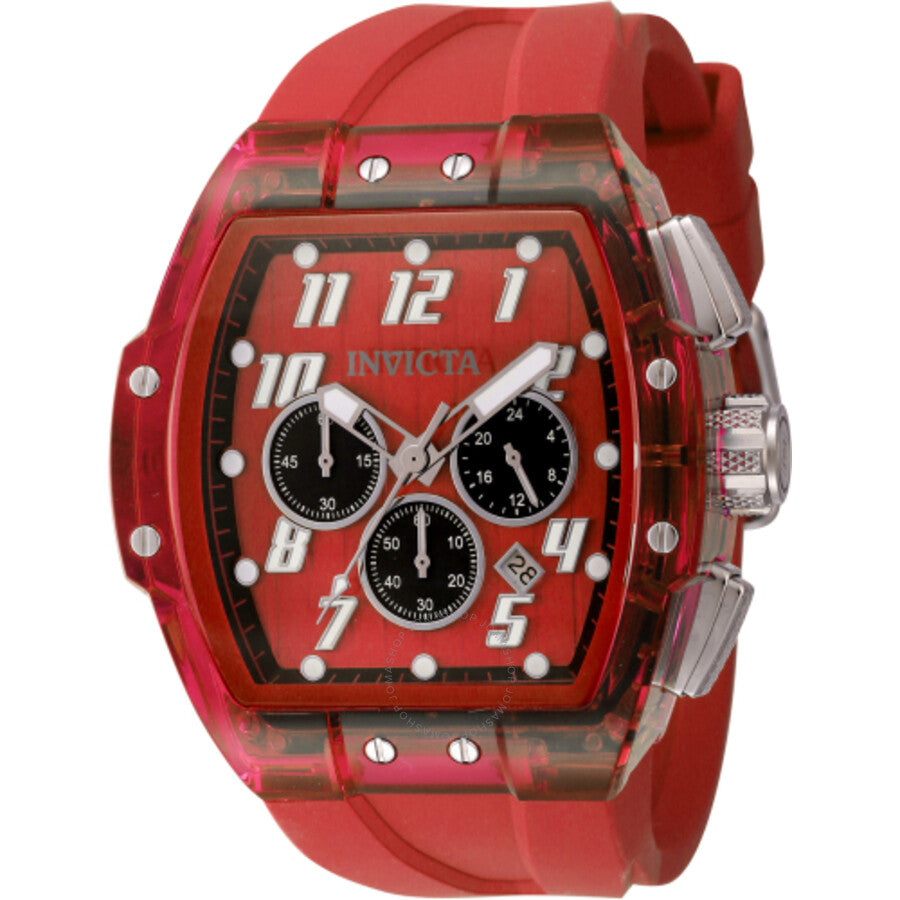 Invicta S1 Rally Chronograph GMT Date Quartz Red Dial Men's Watch 45483 - The Watches Men & Co