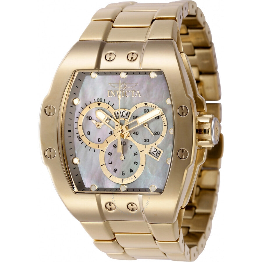 Invicta S1 Rally Chronograph Quartz Platinum Dial Men's Watch 45702 - The Watches Men & Co