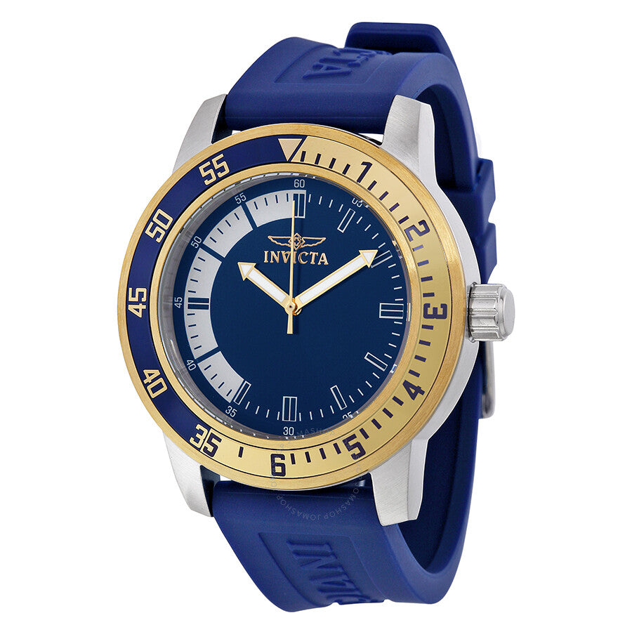 Invicta Specialty Blue Dial Blue Rubber Men's Watch 12847 - The Watches Men & Co