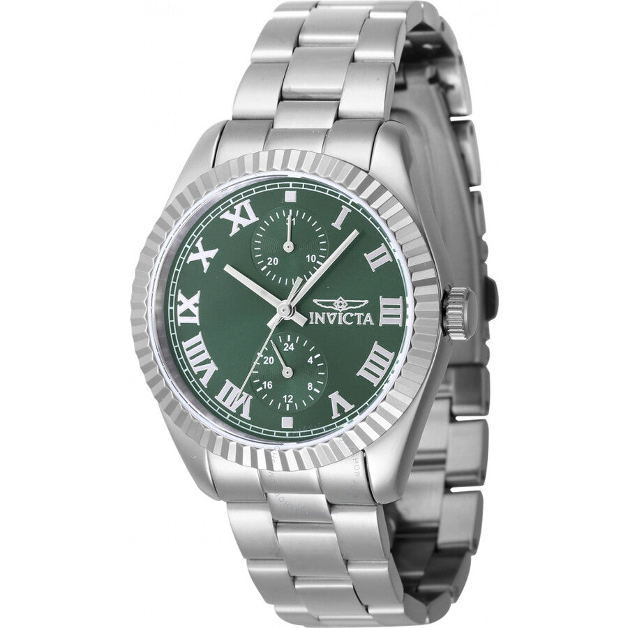 Invicta Specialty GMT Date Quartz Green Dial Ladies Watch 47436 - The Watches Men & Co