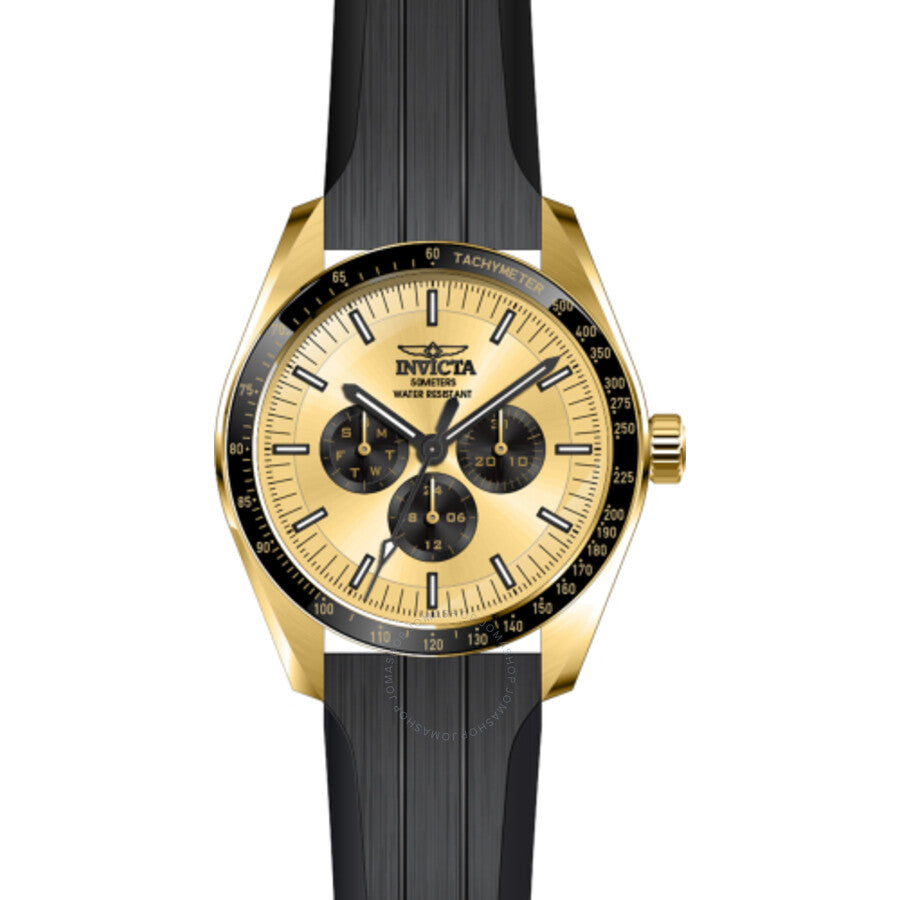 Invicta Specialty GMT Quartz Gold Dial Men's Watch 45969 - The Watches Men & Co