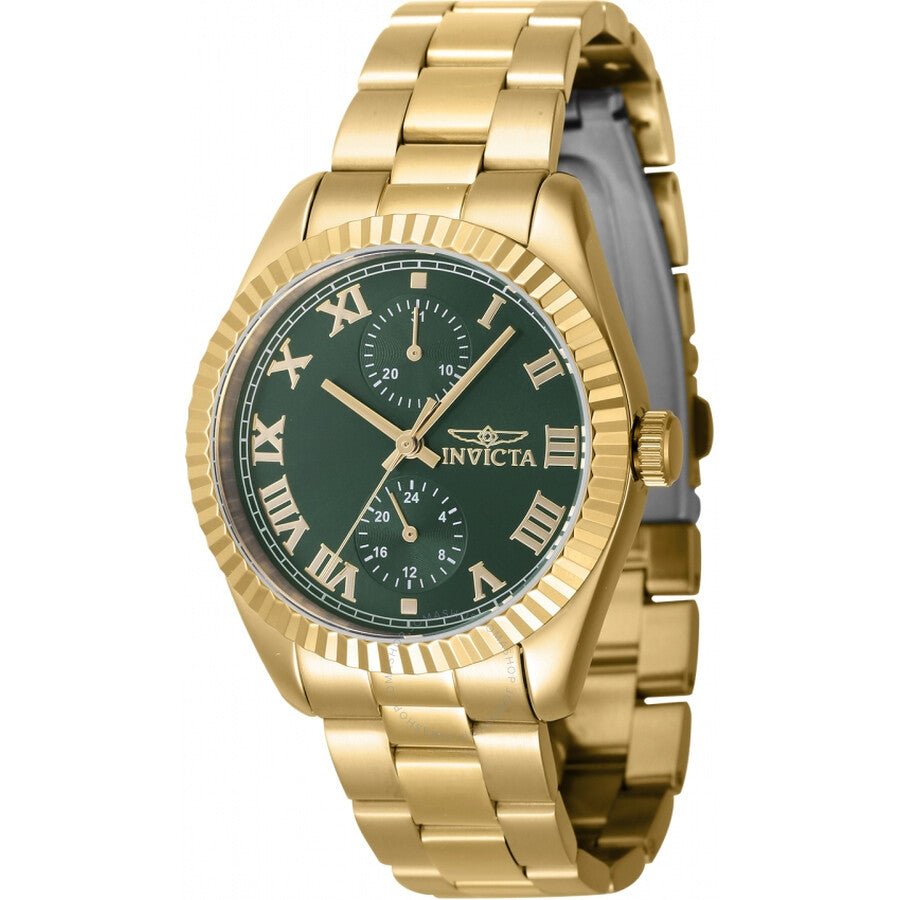 Invicta Specialty GMT Quartz Green Dial Ladies Watch 47444 - The Watches Men & Co