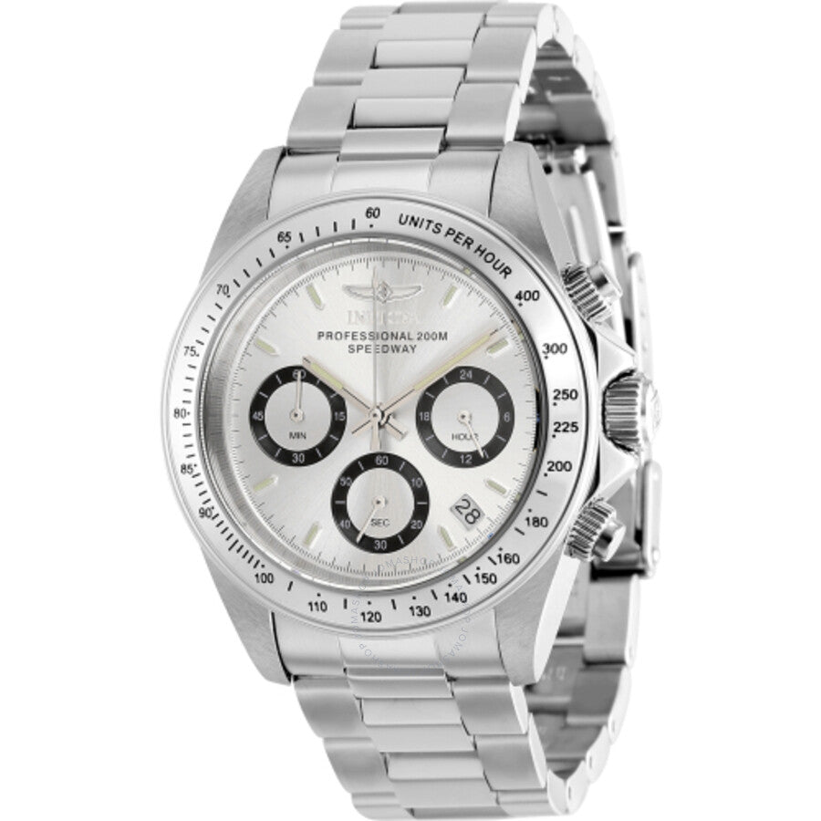Invicta Speedway Chronograph GMT Quartz Silver Dial Men's Watch 37167 - The Watches Men & Co