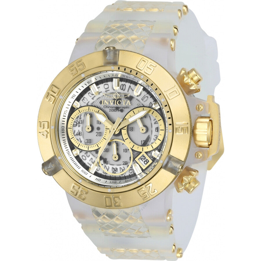 Invicta Subaqua Noma III Chronograph GMT Quartz White Dial Ladies Watch 24373 - The Watches Men & Co