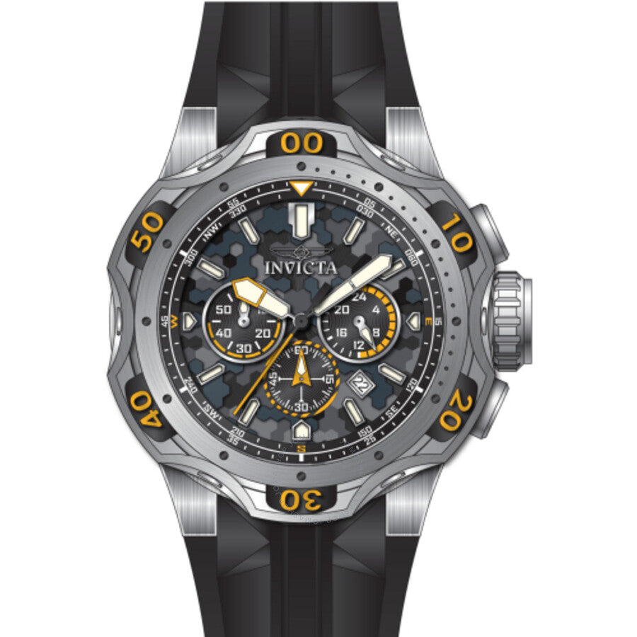 Invicta Venom Date Chronograph GMT Quartz Grey Dial Men's Watch 47760 - The Watches Men & Co