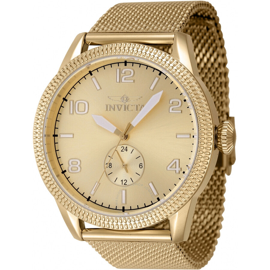 Invicta Vintage Quartz Gold Dial Men's Watch 47136 - The Watches Men & Co