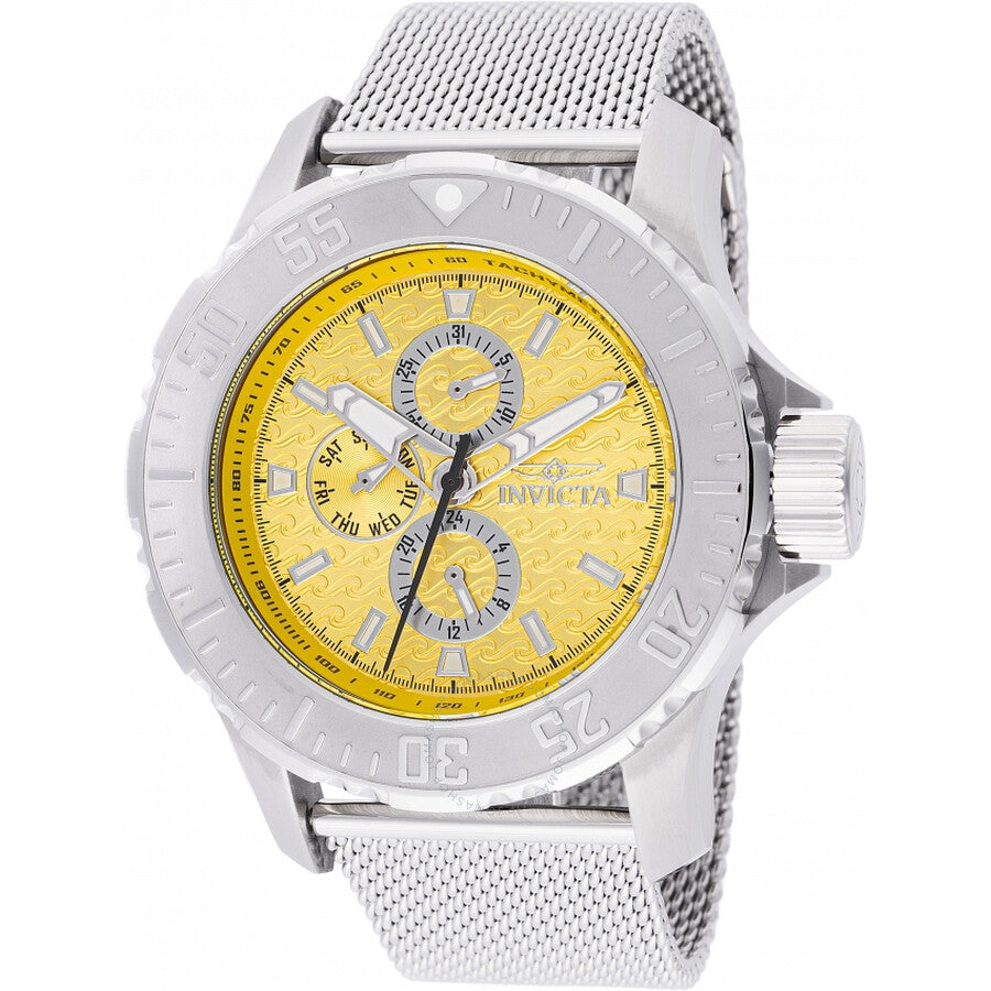 Invicta Vintage Quartz Yellow Dial Men's Watch 48014 - The Watches Men & Co