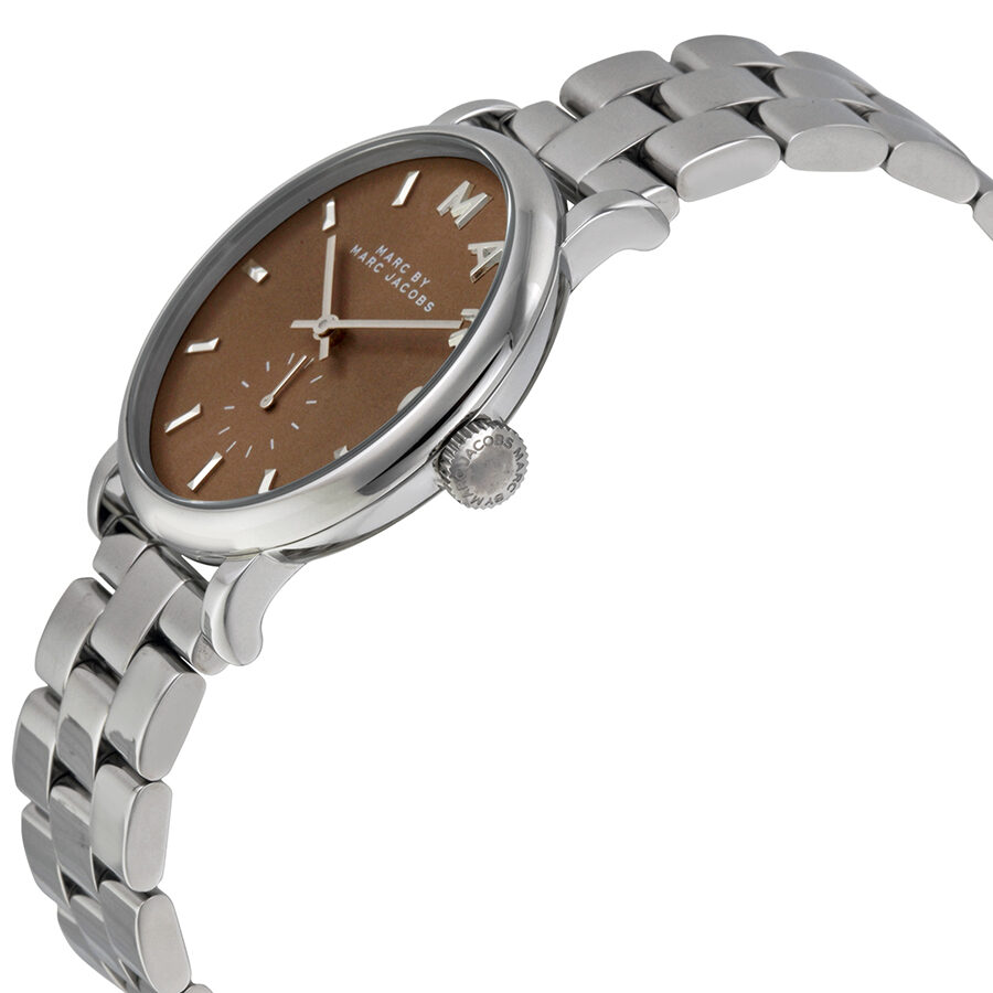 Marc By Marc Jacobs Baker Brown Dial Silver Tone Watch MBM3329