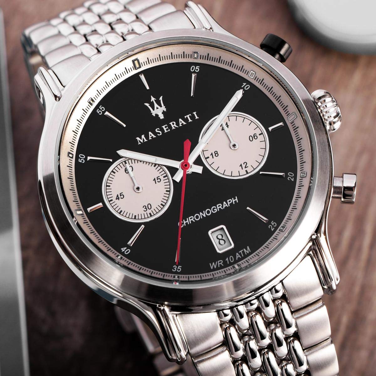 Maserati Reloj analógico con esfera negra para hombre R8873638001