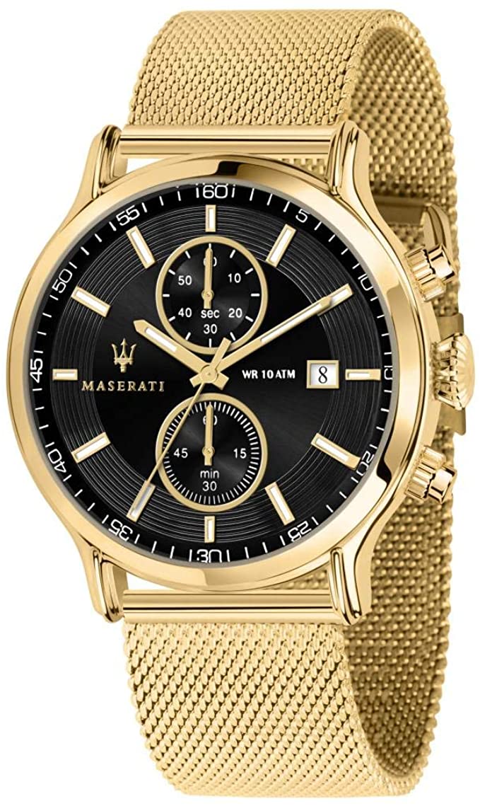 Maserati Epoca 42mm Reloj para hombre con malla dorada R8873618007
