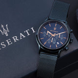 Reloj Maserati Epoca Analógico Esfera Azul Hombre R8873618010