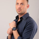 ساعة مازيراتي إيبوكا الرجالية باللون الرمادي المعدني بتقنية الترسيب الفيزيائي للبخار (PVD) R8873618008