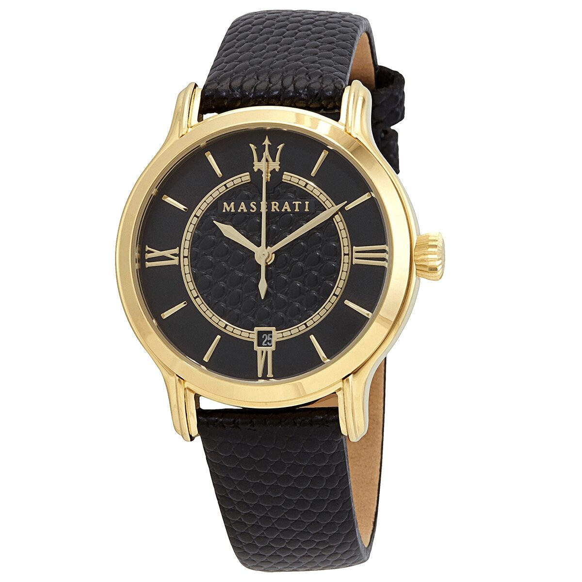 Maserati Epoca Black Leather Strap Ladies Watch R8851118501