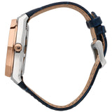 ساعة مازيراتي ستايل أوتوماتيكية للرجال بحزام جلدي أزرق R8821142001