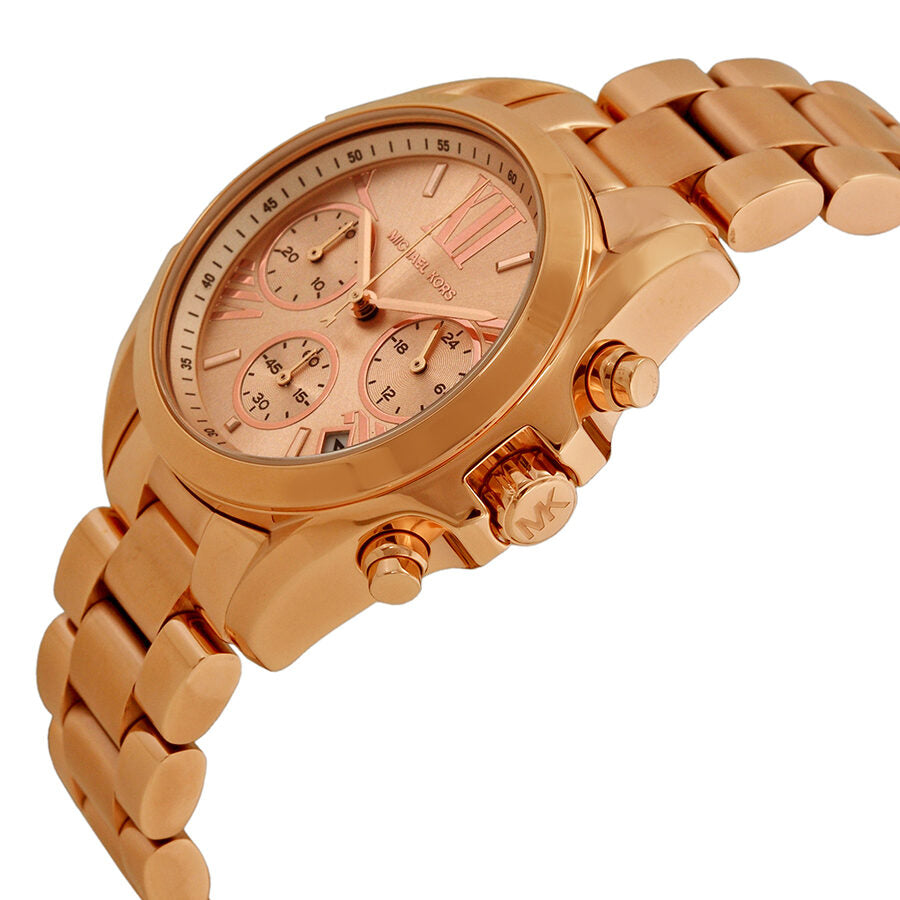Michael Kors Bradshaw Reloj cronógrafo con esfera rosa para mujer MK5799