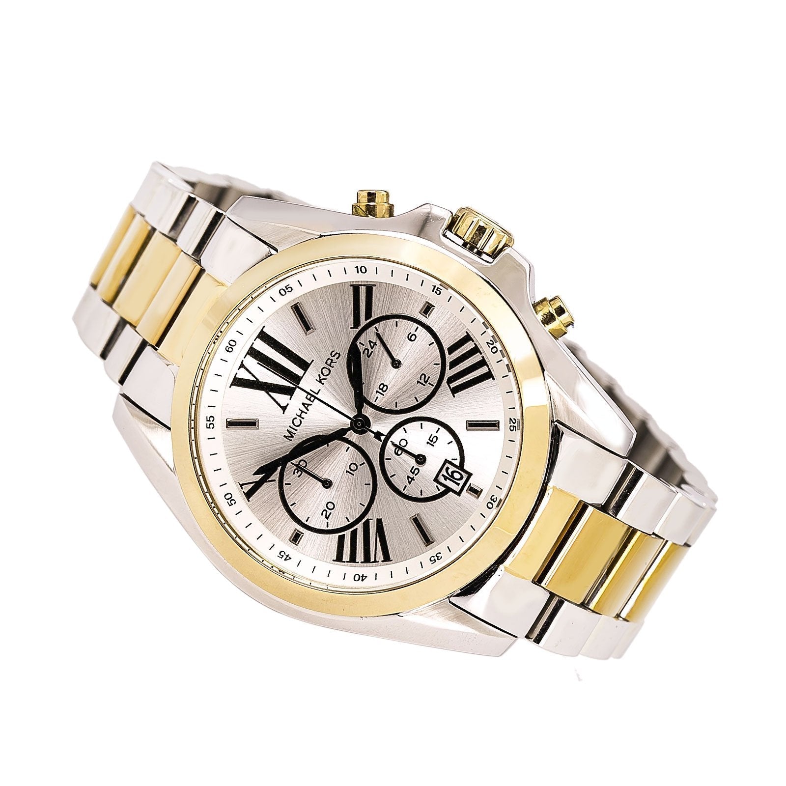 Michael Kors Bradshaw Reloj cronógrafo bicolor para mujer MK5855
