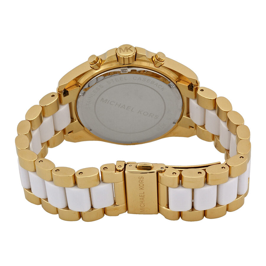 Michael Kors Bradshaw Cronógrafo Esfera Blanca Dos Tonos Reloj Mujer MK5743