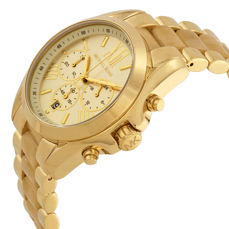 Michael Kors Bradshaw Champane Dial Chronograph Gold-Tone Stainless Steel Ladies Watch MK5722