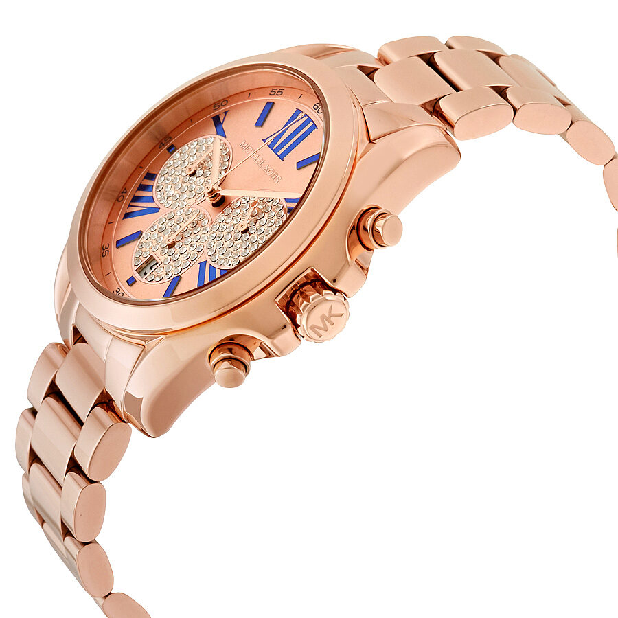 Michael Kors Bradshaw Chronograph Rose Gold Women's Watch - MK6321