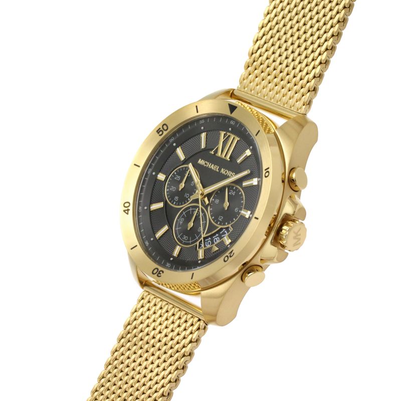 Michael Kors Brecken Reloj cronógrafo de cuarzo con esfera negra para hombre MK8867