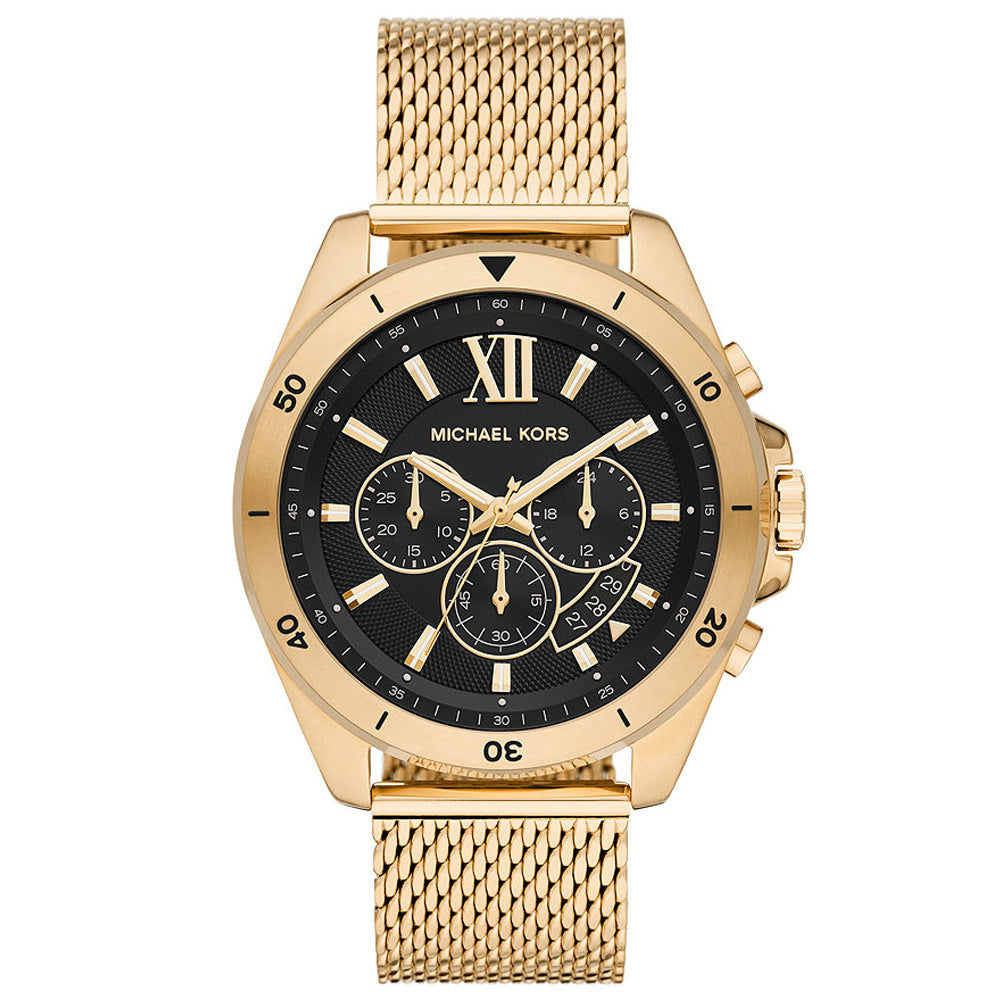 Michael Kors Brecken Reloj cronógrafo de cuarzo con esfera negra para hombre MK8867