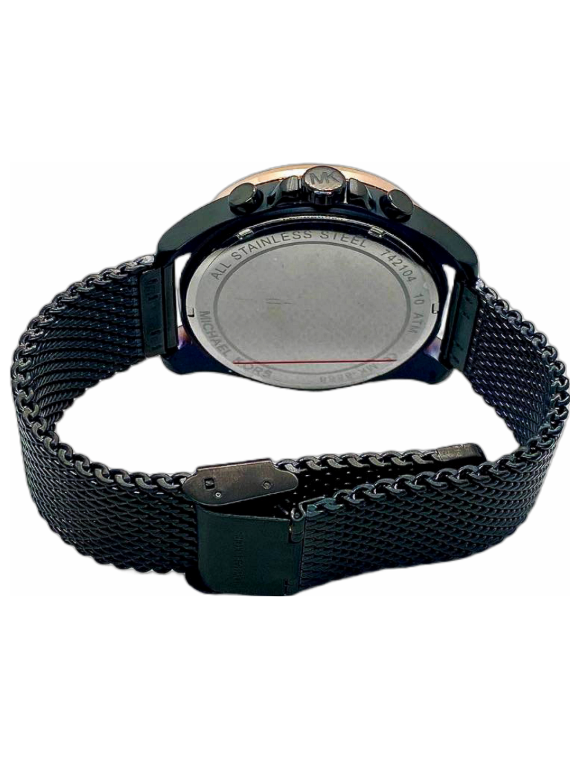 Michael Kors Brecken Chronograph Grey Dial Black Mesh Men's Watch - MK8868