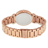 ساعة مايكل كورس كاتلين النسائية MK3356، مينا مرصع بالكريستال الأسود، ذهب وردي، فولاذ