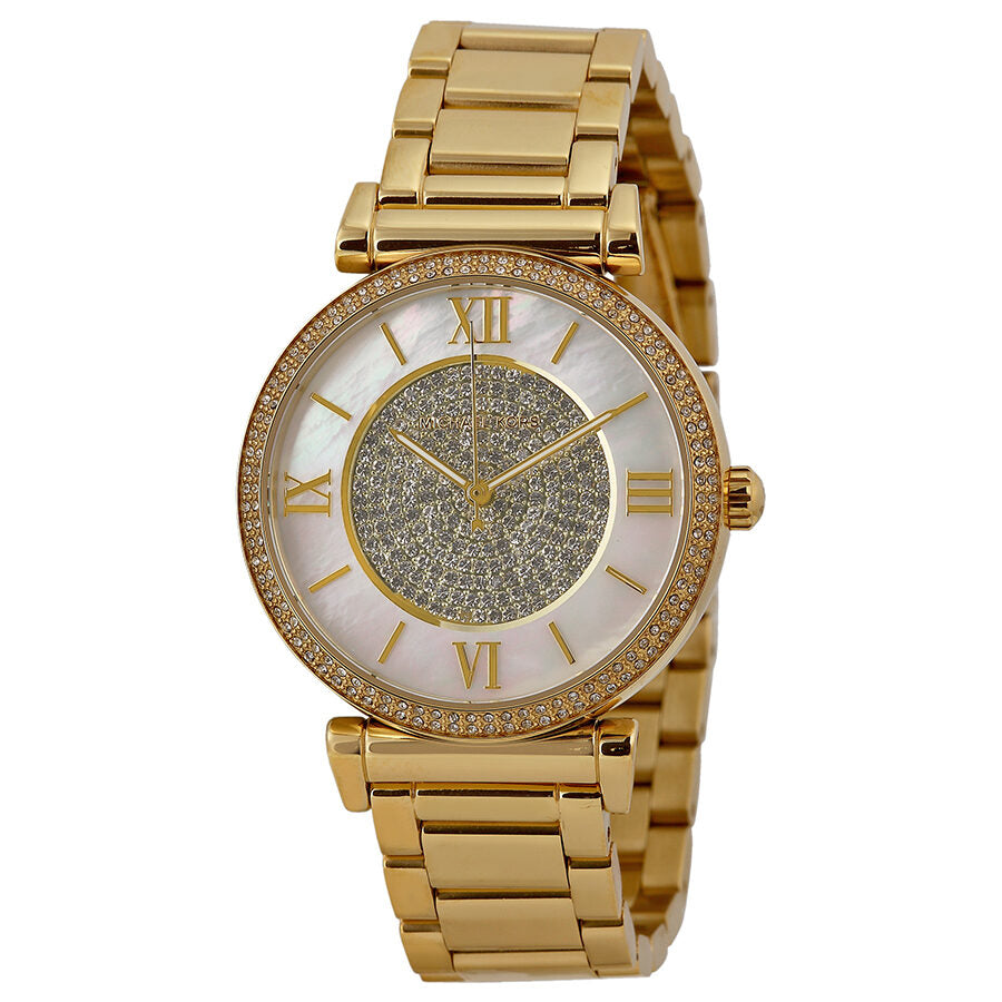 Michael Kors Catlin MOP Dial Gold Women's Watch - MK3332
